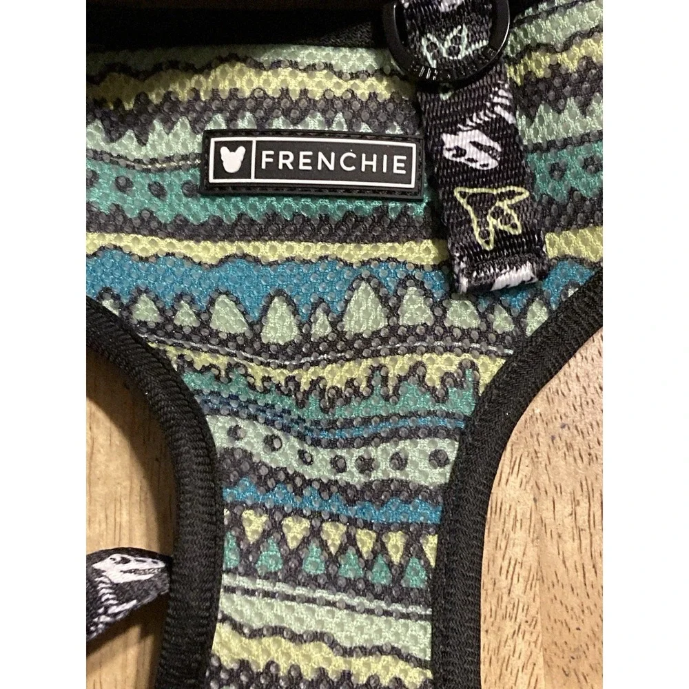 Frenchie Dog Harness T-Rex Bones Halloween Reversible Size XL